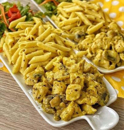 Köri Soslu Tavuklu Bavette